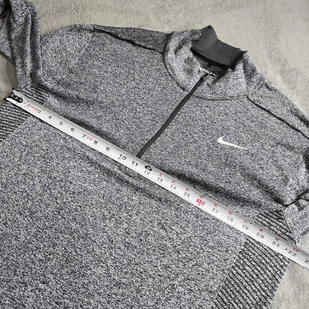 Nike Golf Dri Fit Shirt Mens XL Grey Modern Fit Long Sleeve Performance Stretch